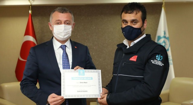 Kocaeli’de kahraman sürücüye Başkan’dan teşekkür