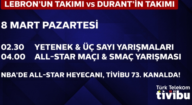 NBA All-Star keyfi Tivibu’da yaşanacak