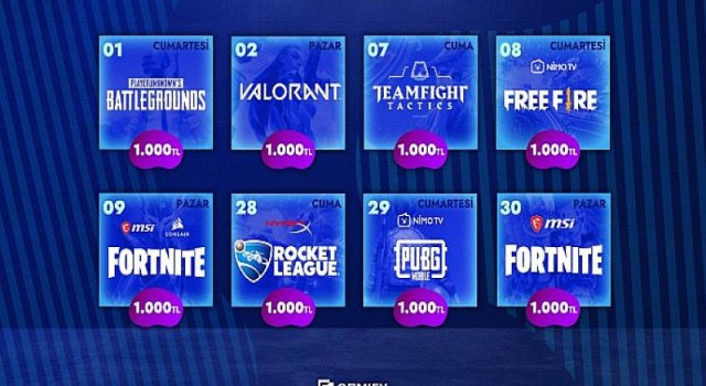 Gamify Mayıs 2021 turnuva takvimi açıklandı!