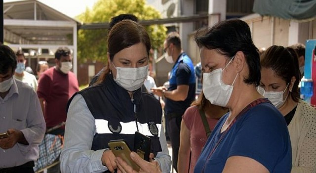 Aliağa Pazar Yerlerinde Kovid-19 Denetimi
