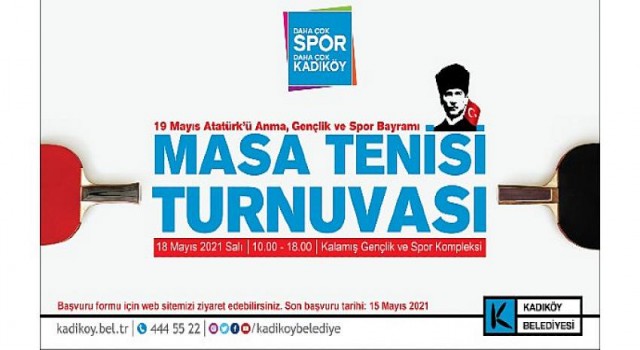Kadıköy Kalamış Atatürk Parkı, 19 Mayıs Atatürk’ü Anma, Gençlik ve Spor Bayramı kutlamaları kapsamında düzenlenen Masa Tenisi Turnuvası’na ev sahipliği yapıyor.