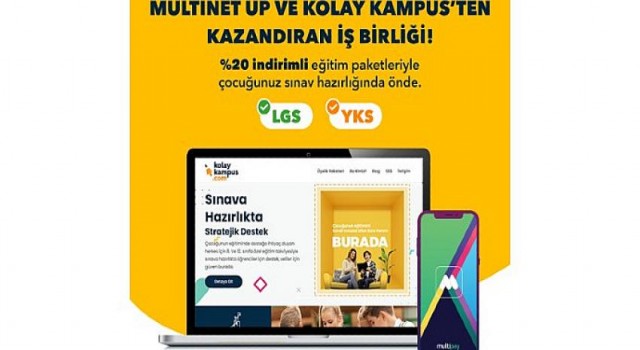 Multinet Up ile Kolay Kampüs’ün kazandıran iş birliği sayesinde LGS ve YKS hazırlık süreçleri çok daha kolay!