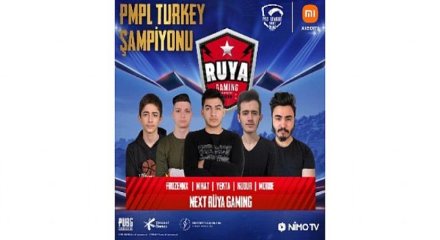 Next Rüya Gaming ilk kez yapılan PUBG MOBILE Pro League Türkiye 1. Sezonunu kazanarak yarışmaya damgasını vurdu.