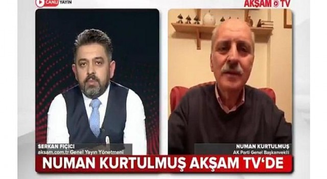 Numan Kurtulmuş’tan Akşam TV’de Mescid-i Aksa için önemli açıklamalarda bulundu.Numan Kurtulmuş: ”Bütün dünya sussa Türkiye susmayacak”