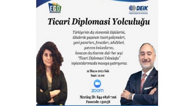Ticari Diplomasi Yolculuğu” toplantılarında bu hafta Danimarka ile ilgili güncel bilgileri ele alacağız/ 11 Mayıs Salı Saat 11.00’de bekliyoruz