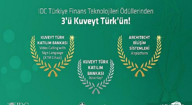 IDC Türkiye’den Kuveyt Türk’e ikisi altın üç ödül birden!