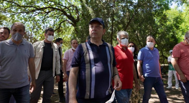 İMAMOĞLU, “KORU NÖBETİNDEKİ” GÖNÜLLÜLERLE BULUŞTU: “İBB’NİN ONAYI OLMADAN HİÇBİR İMALATA GİRİLEMEZ”