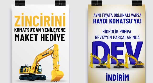 Komatsu orijinal parçalarında cazip avantajlar