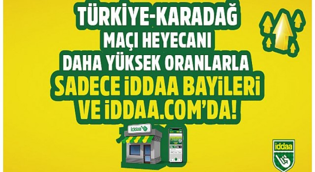 Türkiye-Karadağ maçı heyecanı daha yüksek oranlarla sadece sabit iddaa bayileri ve iddaa.com’da