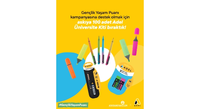 Adel Kalemcilik’ten okula dönüş döneminde Askıda Ne Var Sosyal Girişimi iş birliği ile üniversite öğrencilerine destek