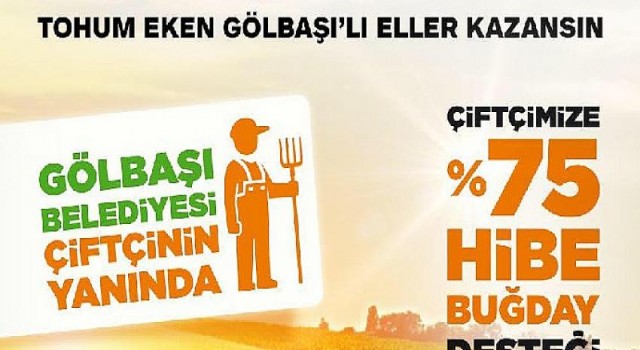 Gölbaşı Belediyesinden Çiftçiye 75 Hibe Buğday Desteği