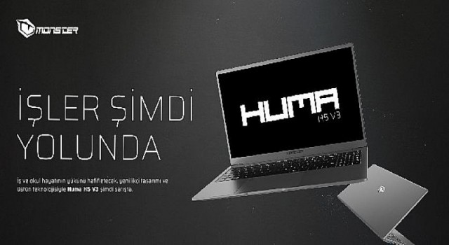 Monster Notebook’tan öğrencilerin ve ofis çalışanlarının ihtiyaçlarına yönelik yeni canavar Huma H5 V3