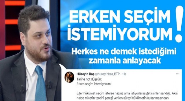 Erken seçim istemiyorum !