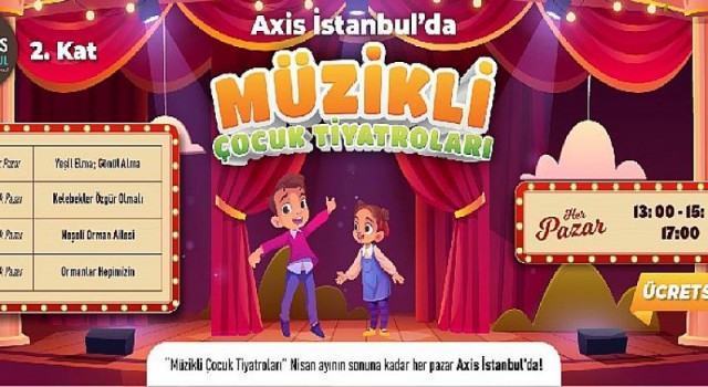 Her pazar günü müzikli çocuk tiyatrosu