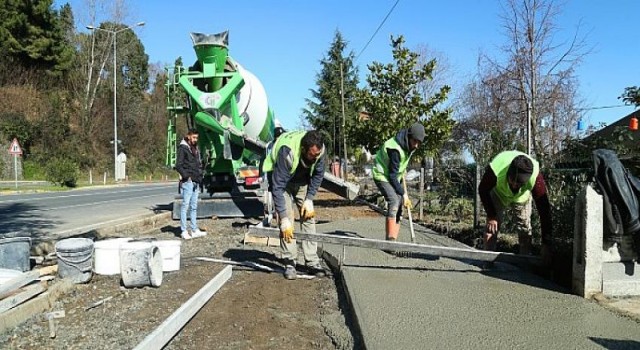 Perşembe Bisiklet Yolunda Çalışmalar Tam Gaz