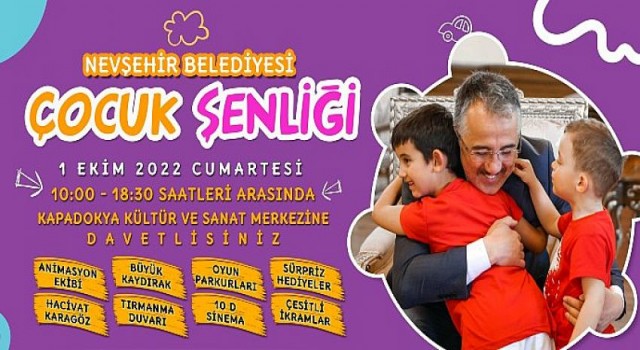 Nevşehir belediyesi’nden çocuk şenliği
