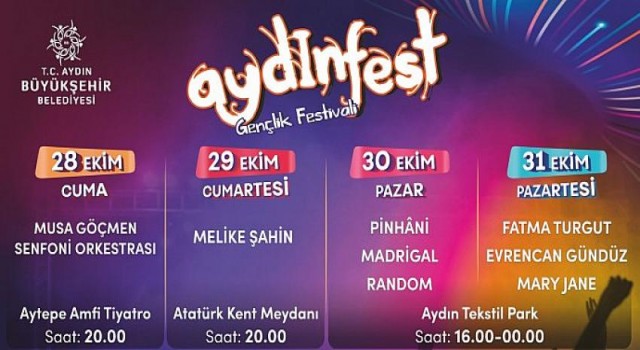 Aydın Büyükşehir Belediyesi Cumhuriyet Coşkusunu AYDINFEST İle Birlikte Kutlayacak