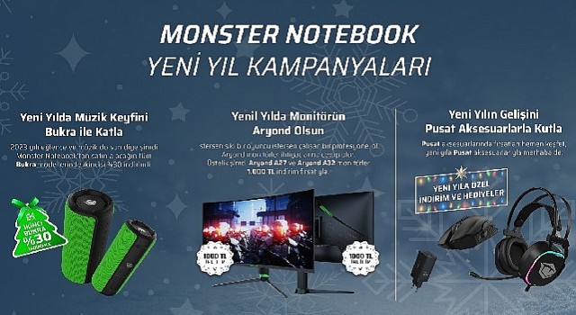 Monster&#39;dan Hediyelik Ürünlerde Yılbaşına Özel Üçlü Kampanya