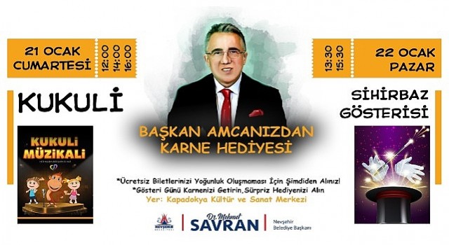 Çocukların Karne Hediyesi Hafta Sonu Nevşehir Belediyesi'nden