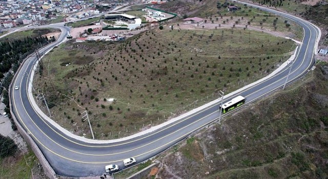 İlimtepe yoluna uzun ömürlü asfalt ve sarı yol çizgisi