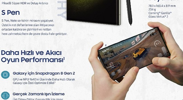 Üst düzey performans ve efsanevi kamera yeni Samsung Galaxy S23 Ultra da buluştu