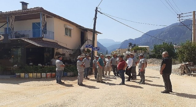 Başkan Topaloğlu Kuzderede devam eden çalışmaları inceledi