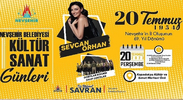 Nevşehirin İl oluşunun 69. yıl dönümü kutlanacak