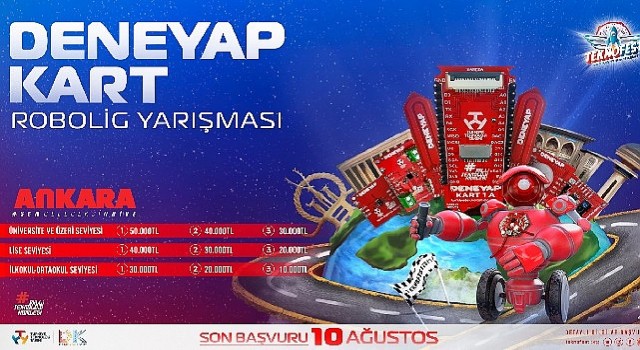 TEKNOFEST Ankarada Yeni Yarışma Heyecanı. DENEYAP Kart Robolig Yarışmasına Başvurular Başladı!