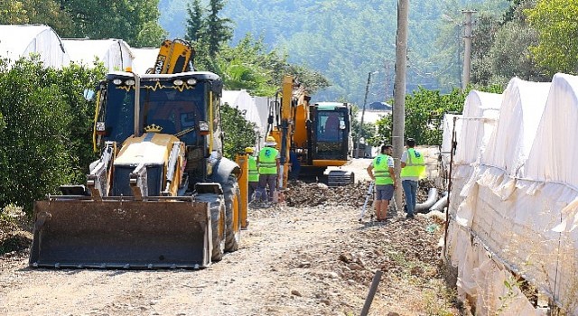 Kumlucada kanalizasyon çalışması