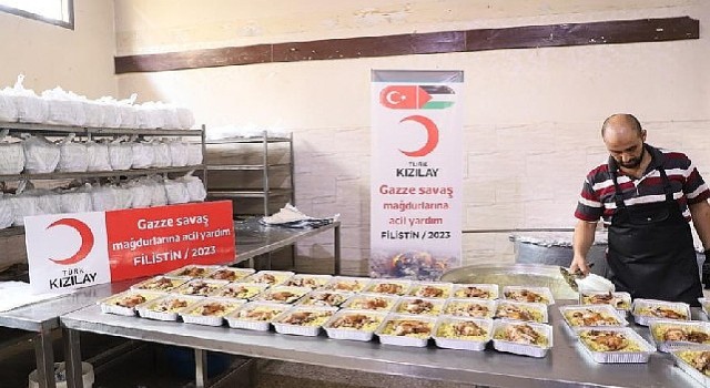 Kızılay;ın Gazze;deki Aşevi Yeniden Yemek Çıkarmaya Başladı