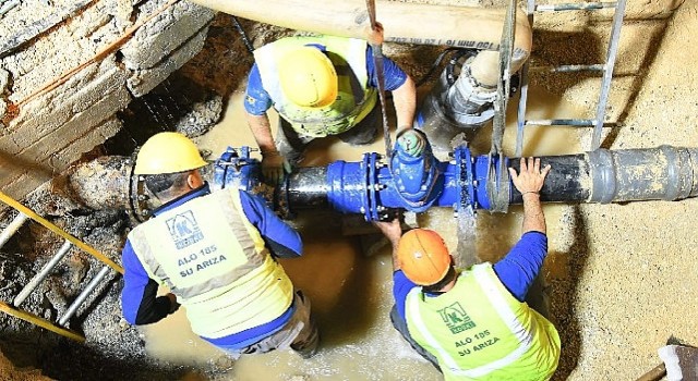 KOSKİden 4 farklı noktada eşzamanlı vana değişim çalışması