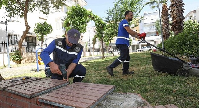 Bucanın parklarında yaza hazırlık