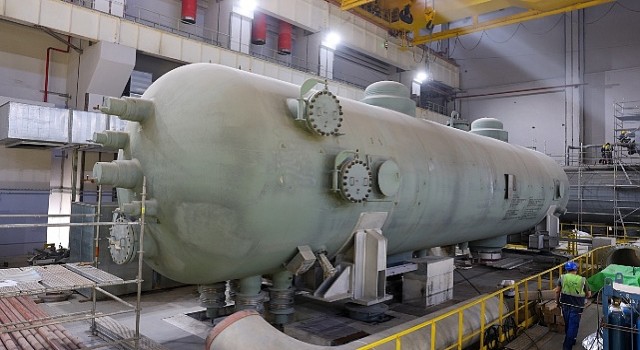 Akkuyu NGSnin 1 İnci Ünitesinde Buhar Kızdırıcı - Ayırıcıların Montajı Tamamlandı