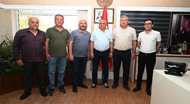 DİSK Antalya Şube Başkanı Vedat Küçükten Başkan Topaloğluna ziyaret