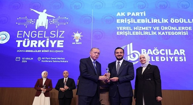 Cumhurbaşkanı Erdoğandan Bağcılar Belediyesine “Erişilebilirlik” ödülü