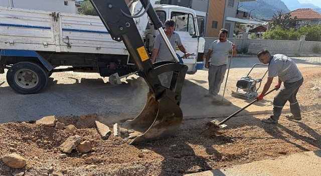 Kuzdere Mahallesi nde yama çalışmaları