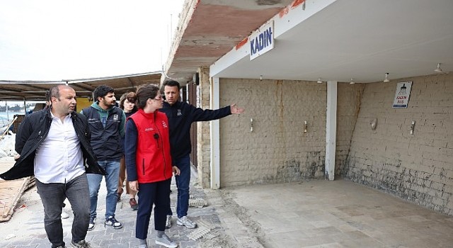 Ilıca Plajında yaz hazırlıkları sürüyor