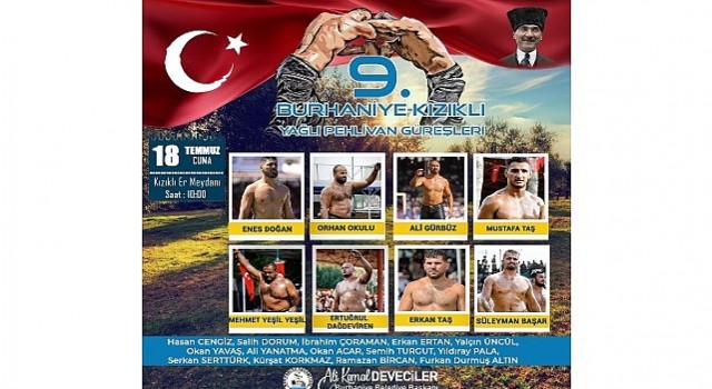 9. Burhaniye-Kızıklı Yağlı Pehlivan Güreşlerinde Geri Sayım Başladı