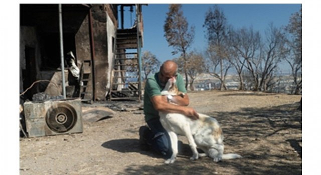 Yangından kurtarılan Kaptana sıcak yuva