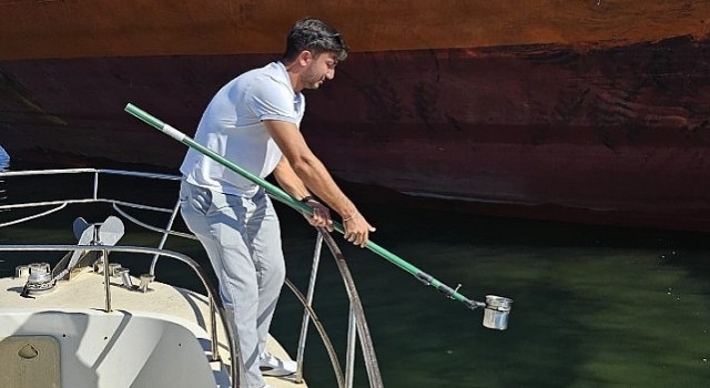 Büyükşehirden denizi kirleten gemiye suçüstü