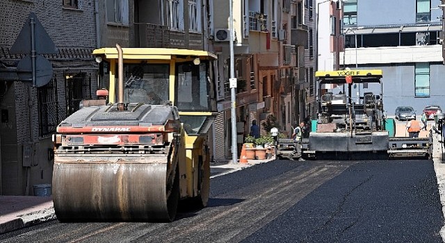 Osmangazide 160 ton asfalt döküldü