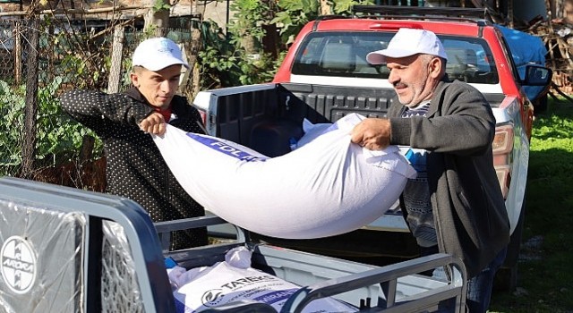 Büyükşehiden yangın mağduru üreticilere destek