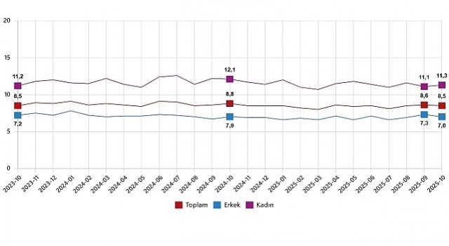 İşgücü İstatistikleri, Ekim 2025