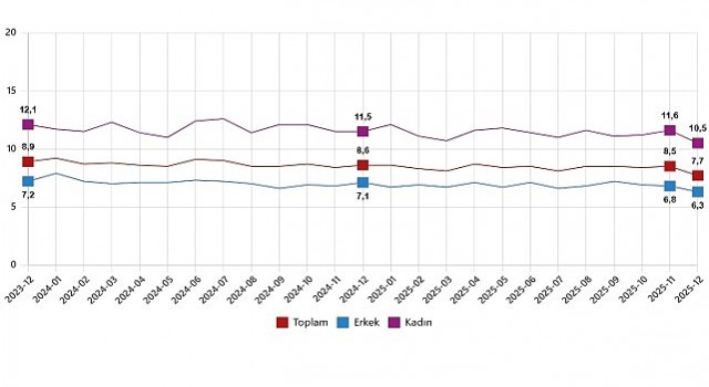 İşgücü İstatistikleri, Aralık 2025