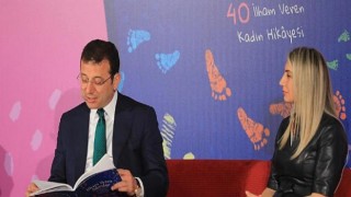 “İlham Veren Adımlar” kitabının tanıtımını İmamoğlu çifti, yazarlarıyla birlikte yaptı