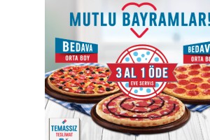 Domino’s’tan 3 Al 1 Öde, mutlu bayramlar Türkiye!