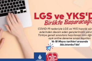 İBB’DEN ÖĞRENCİLERE LGS – YKS SINAV DESTEĞİ