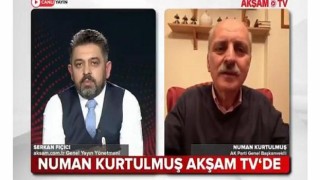 Numan Kurtulmuş’tan Akşam TV’de Mescid-i Aksa için önemli açıklamalarda bulundu.Numan Kurtulmuş: ”Bütün dünya sussa Türkiye susmayacak”