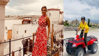 Evrim Başaran, Kapadokya’yı ATV motorla keşfe çıktı