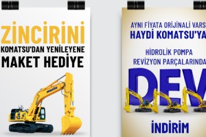 Komatsu orijinal parçalarında cazip avantajlar